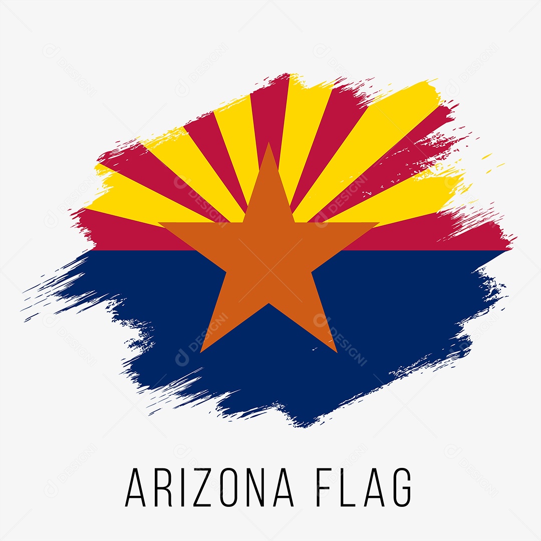 Bandeira do Estado do Arizona Ilustração Vetor EPS
