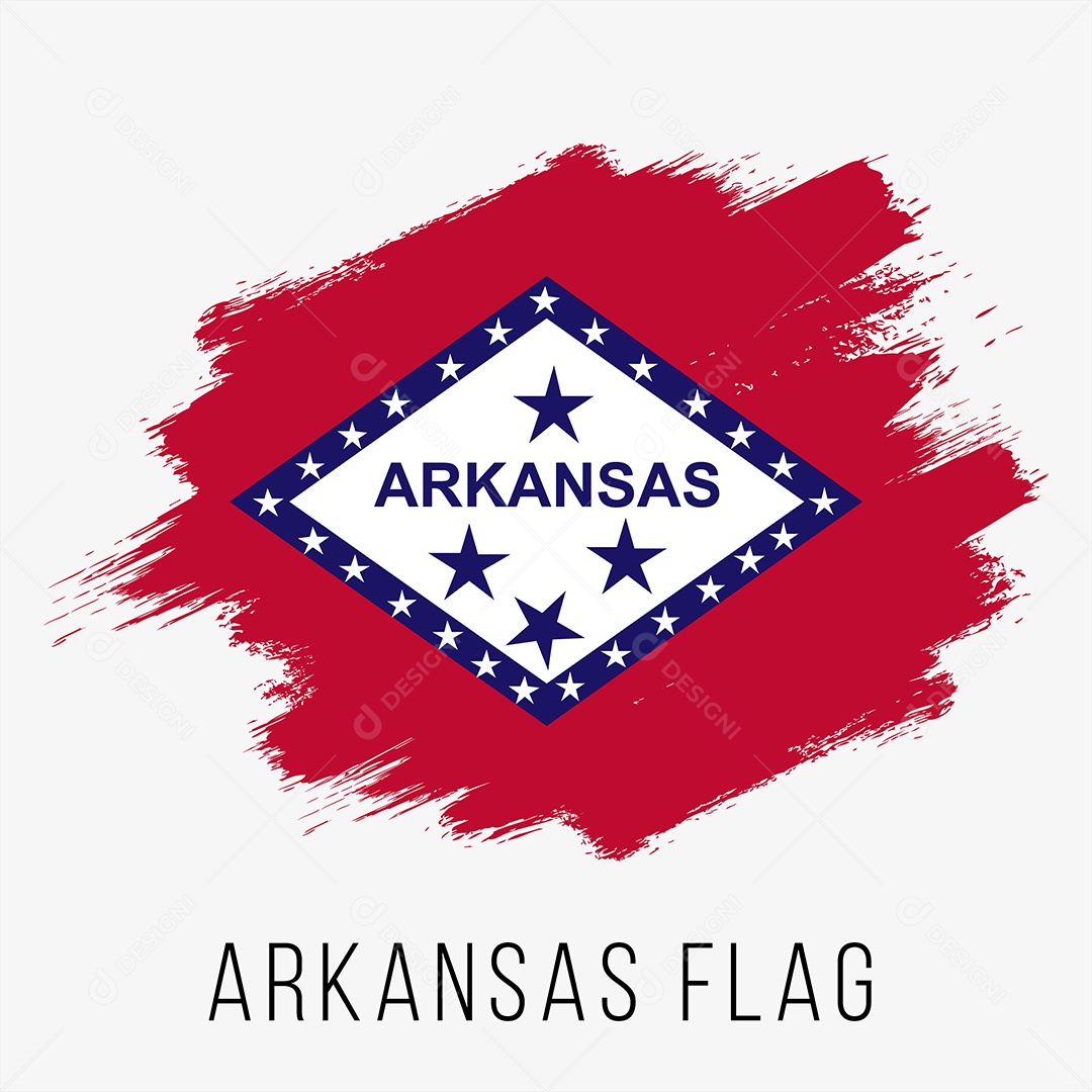 Bandeira do Estado do Arkansas Ilustração Vetor EPS