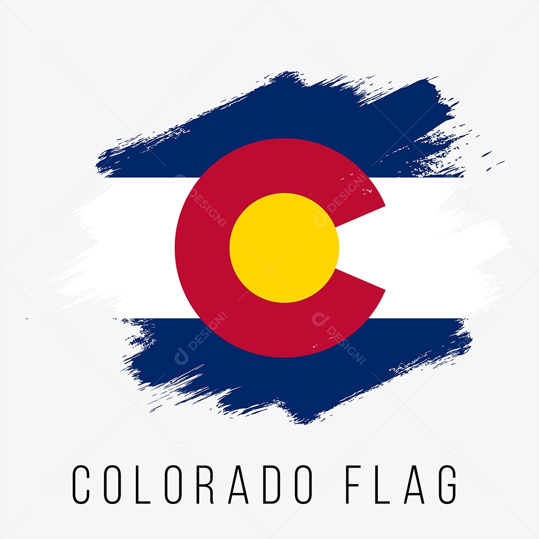 Bandeira do Estado do Colorado Ilustração Vetor EPS