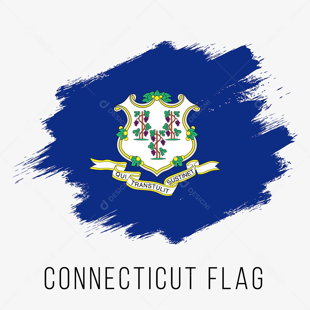 Bandeira do Estado de Connecticut Ilustração Vetor EPS
