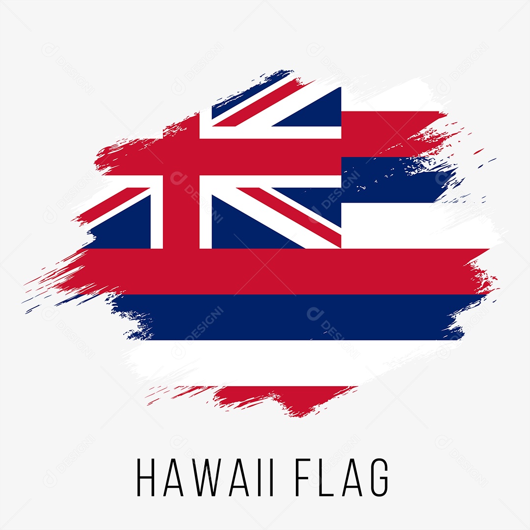 Bandeira do Estado do Hawaii Ilustração Vetor EPS