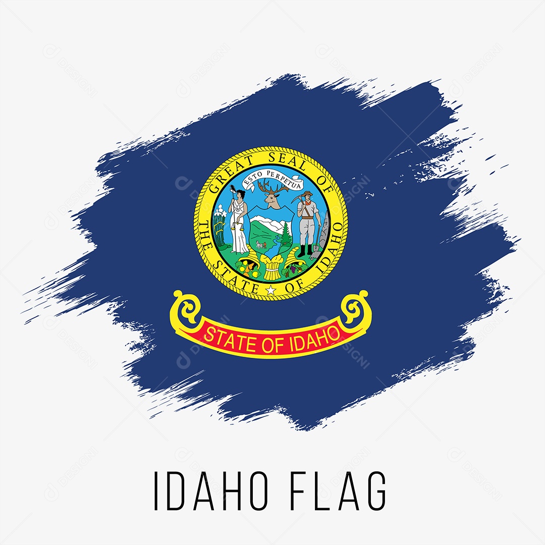 Bandeira do Estado de Idaho Ilustração Vetor EPS
