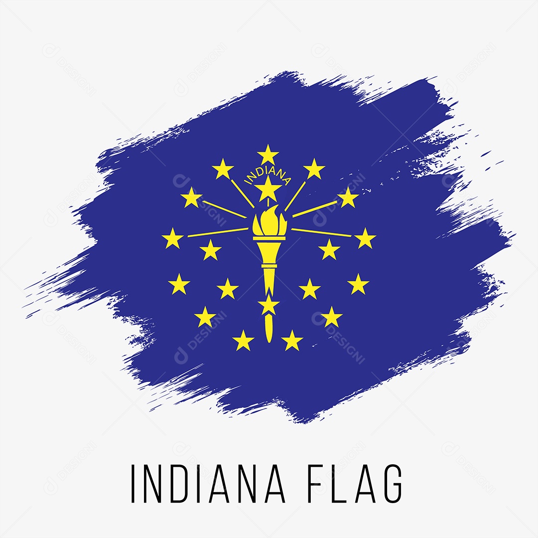 Bandeira do Estado de Indiana Ilustração Vetor EPS