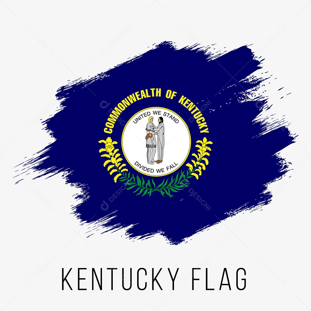 Bandeira do Estado de Kentucky Ilustração Vetor EPS