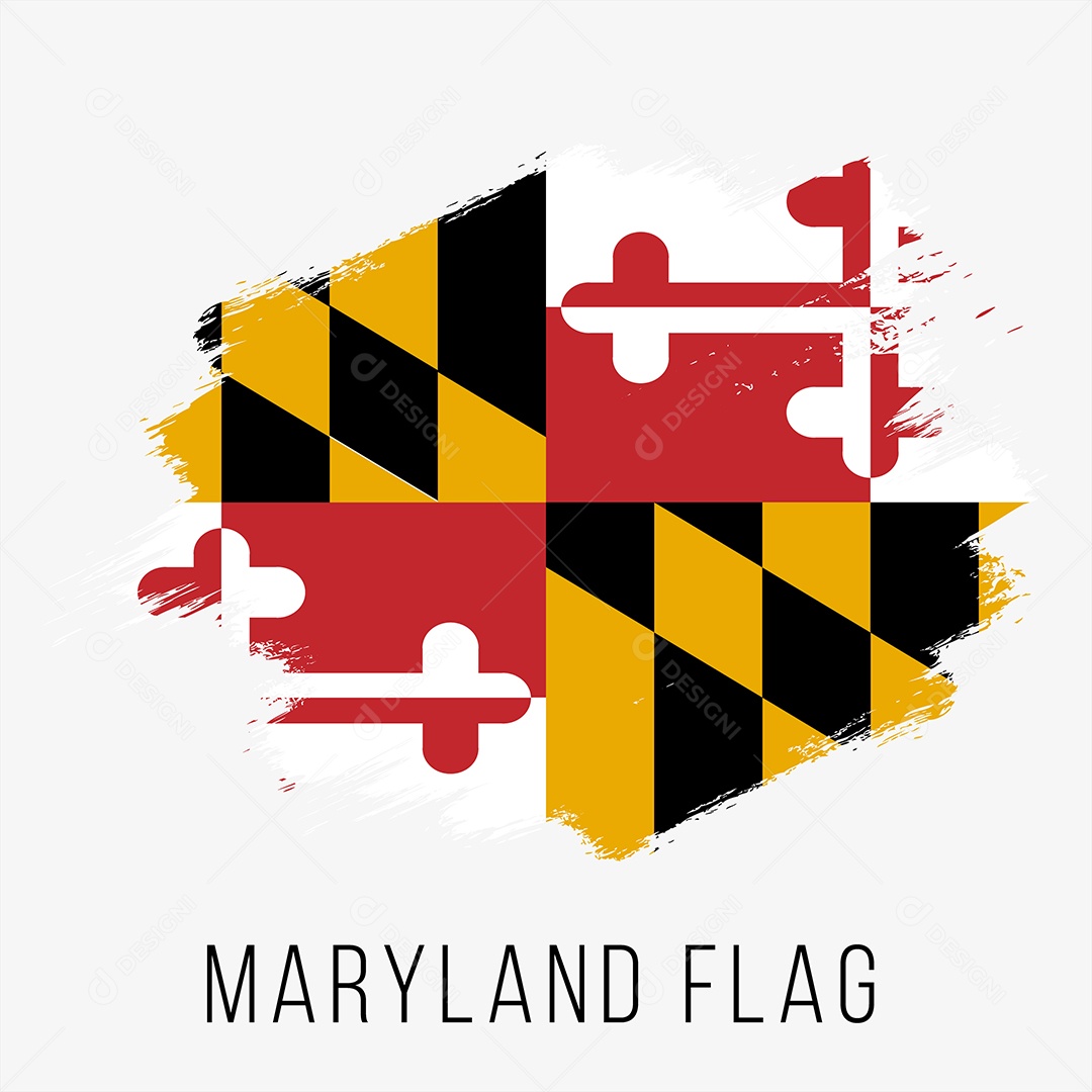 Bandeira do Estado de Maryland Ilustração Vetor EPS