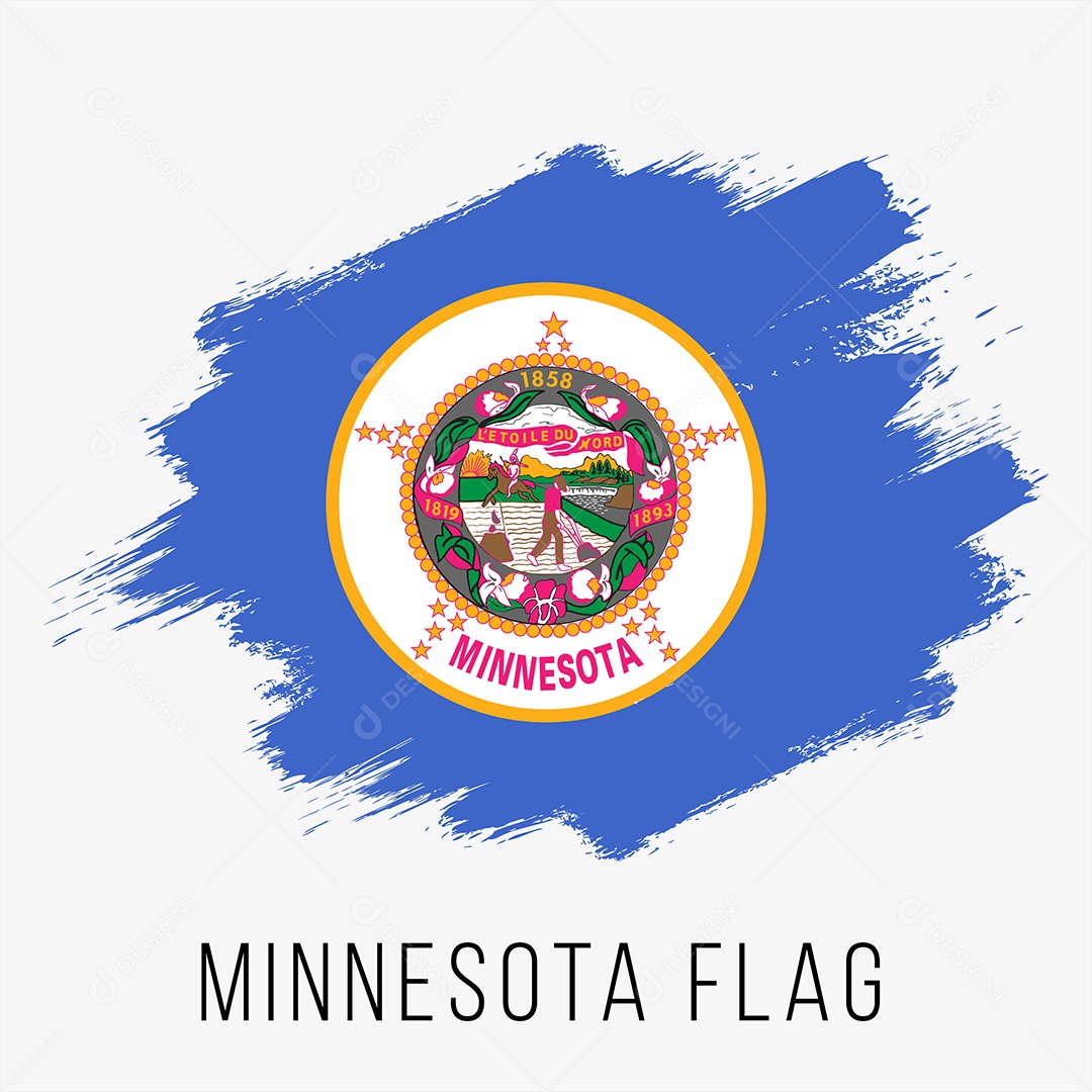 Bandeira do Estado de Minnesota Ilustração Vetor EPS