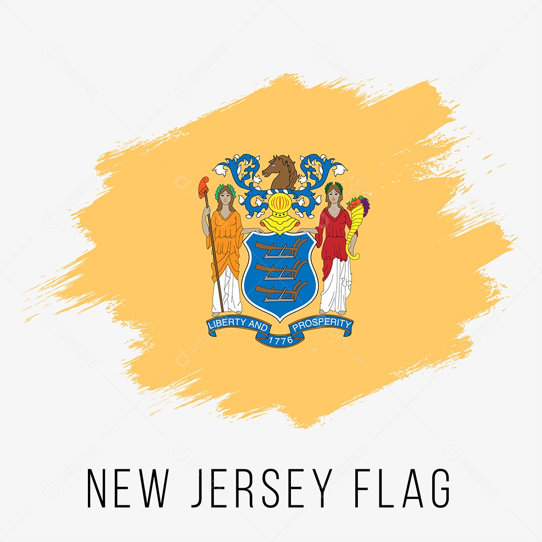 Bandeira do Estado de Nova Jersey Ilustração Vetor EPS