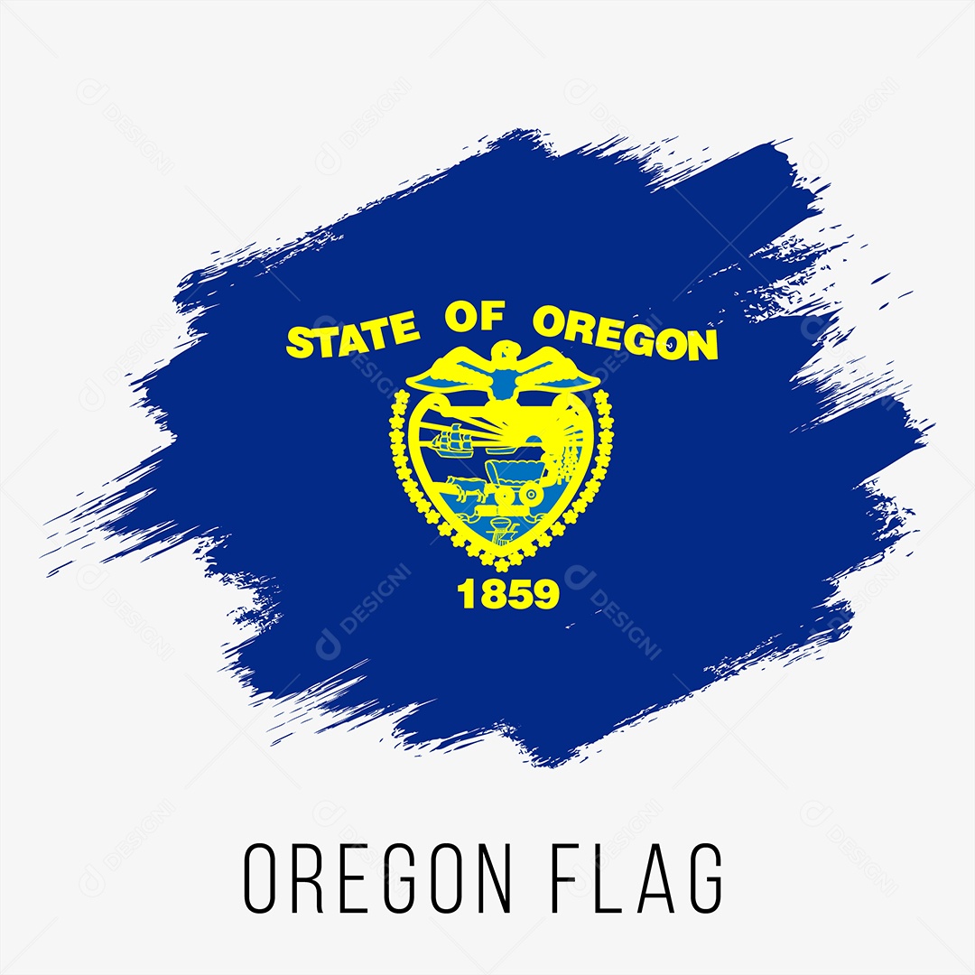 Bandeira do Estado de Oregon Ilustração Vetor EPS