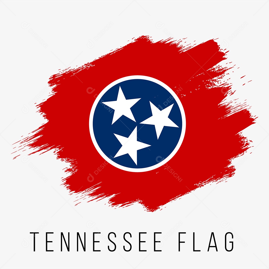 Bandeira do Estado de Tennessee Ilustração Vetor EPS