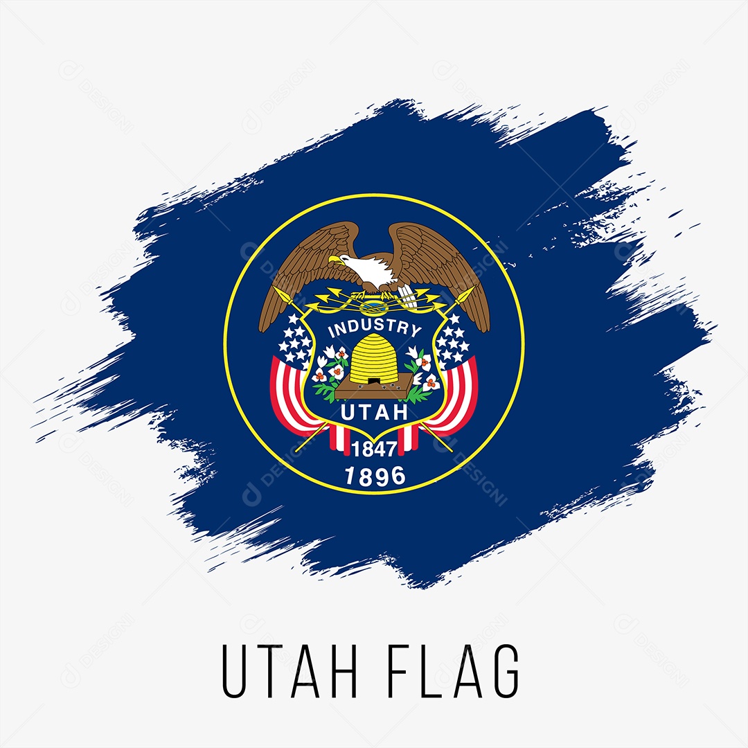 Bandeira do Estado do Utah Ilustração Vetor EPS