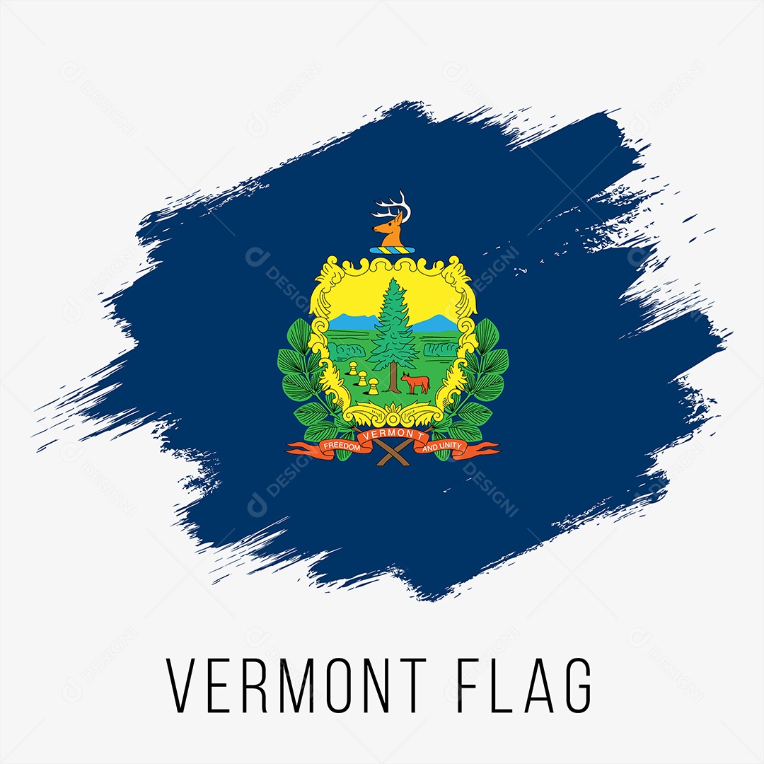 Bandeira do Estado de Vermont Ilustração Vetor EPS