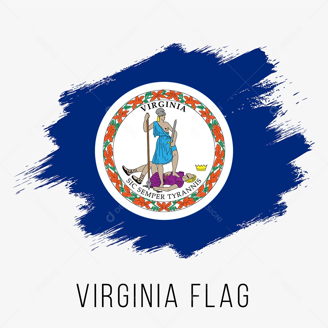 Bandeira do Estado de Virginia Ilustração Vetor EPS