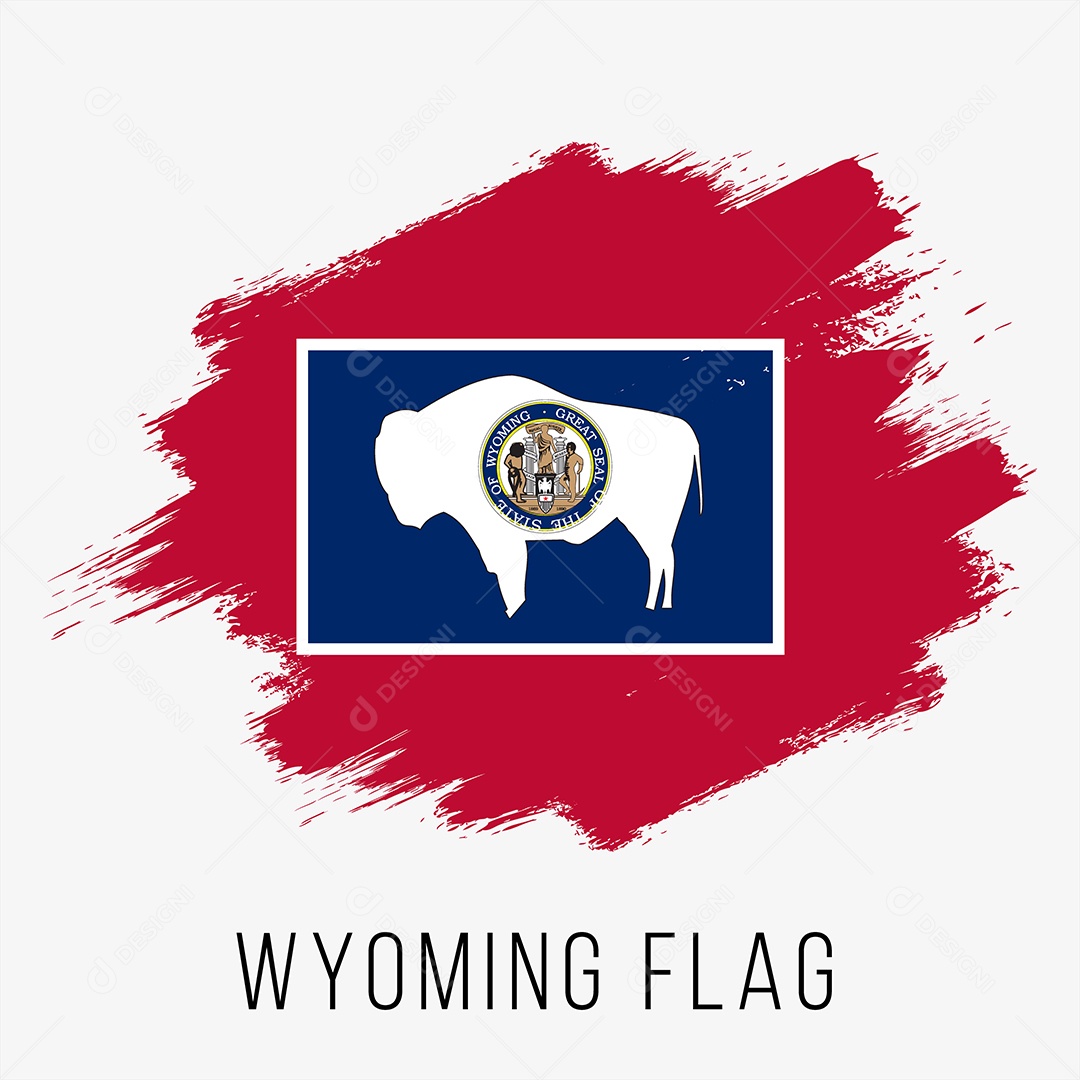 Bandeira do Estado de Wyoming Ilustração Vetor EPS