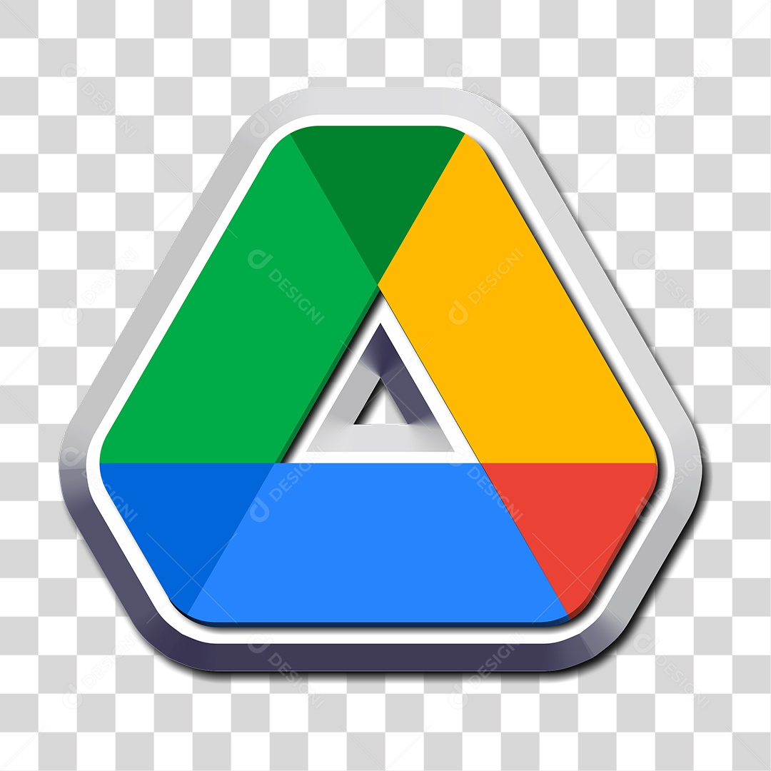 Logo Google Drive Em 3D PNG Transparente