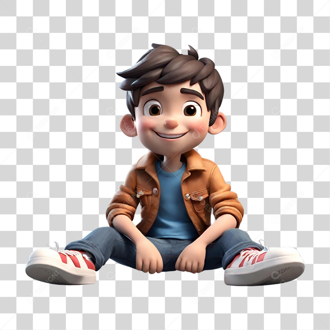 Personagem 3D  Volta ás Aulas PNG Transparente