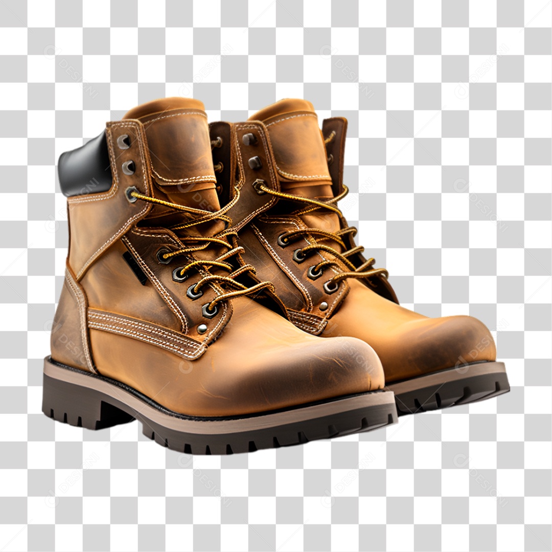 Bota de Couro PNG Transparente