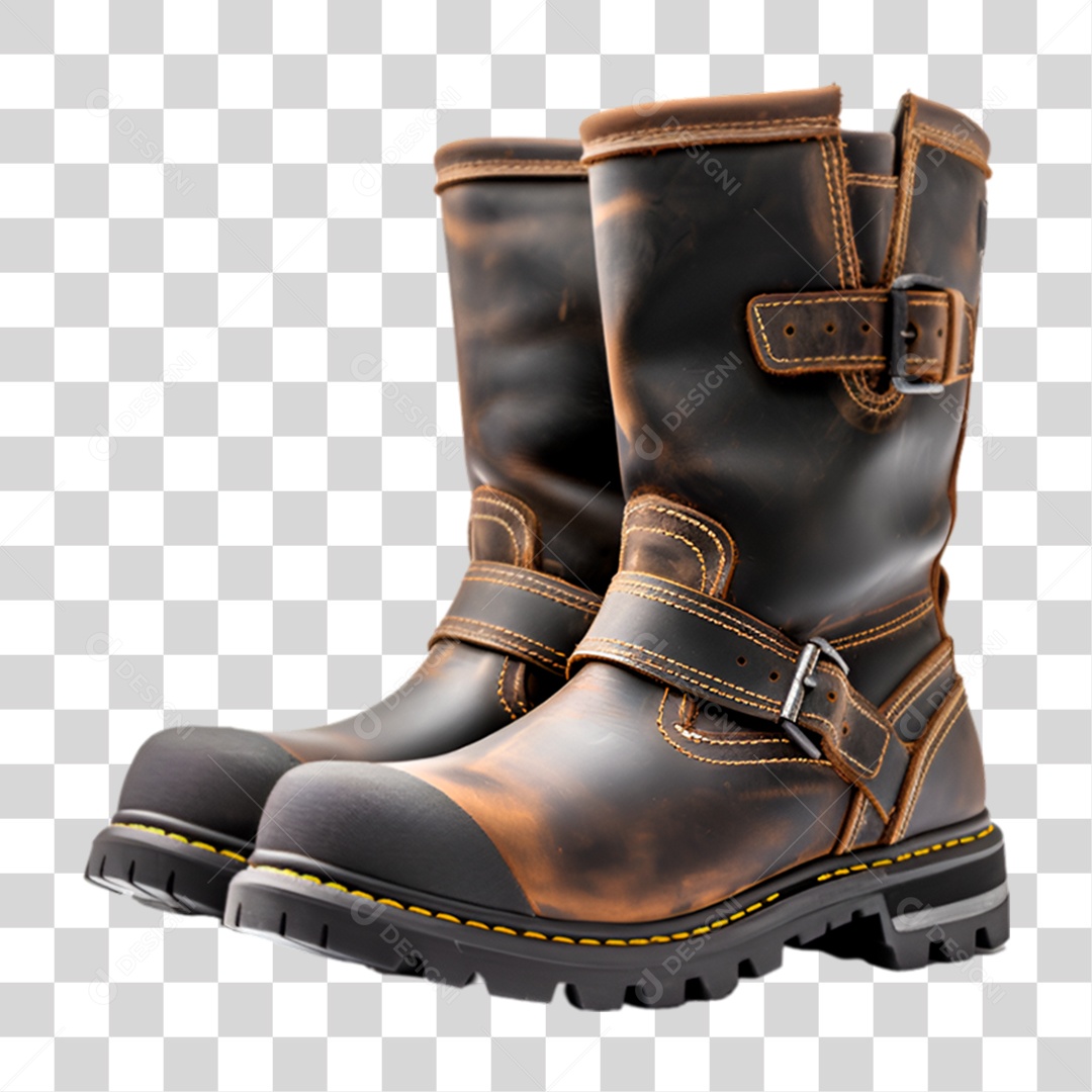 Bota de Couro PNG Transparente