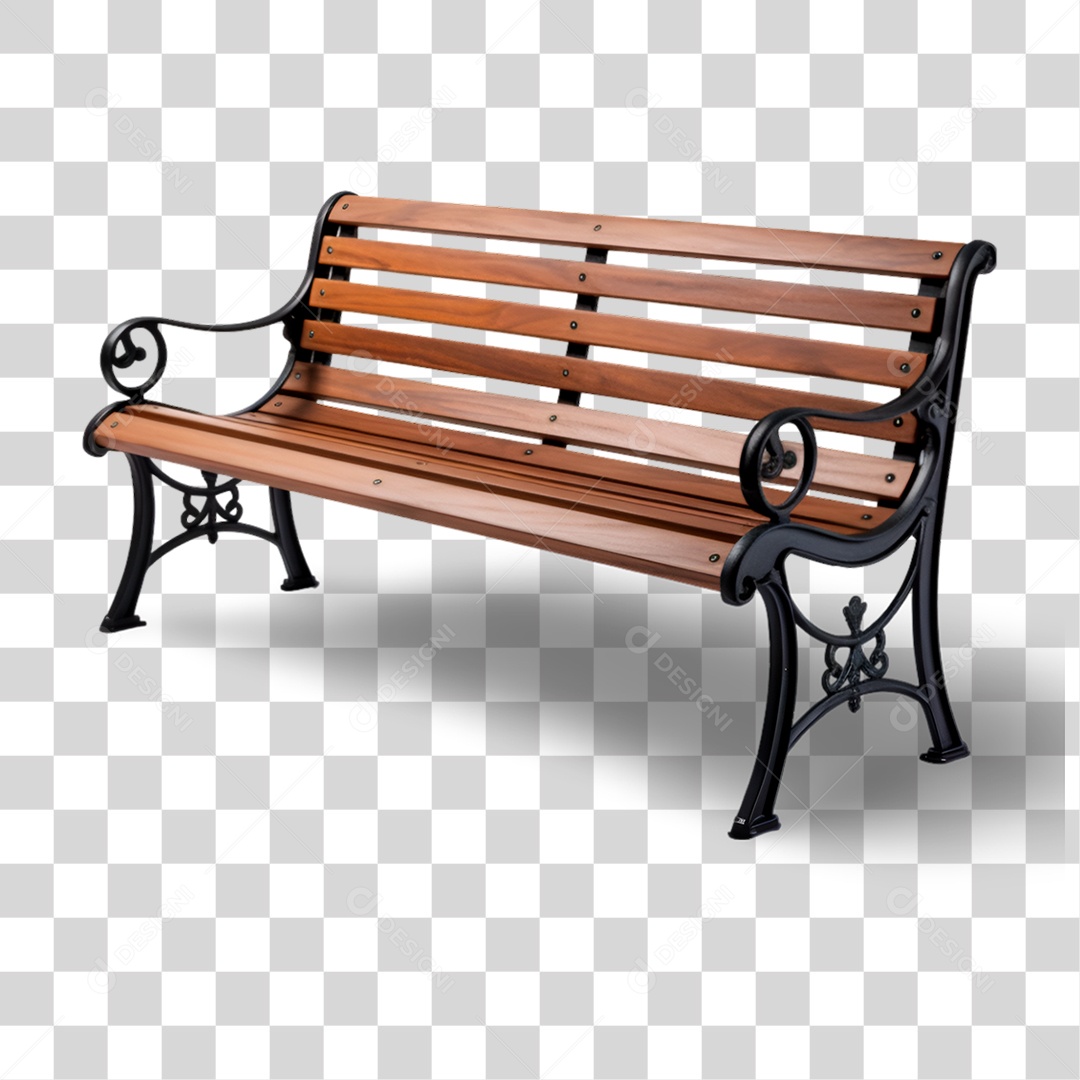 Banco de Madeira PNG Transparente