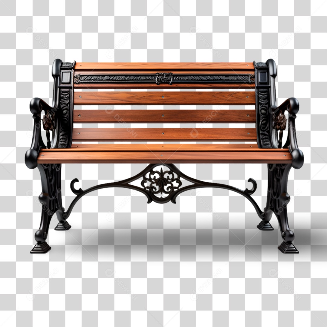 Banco de Madeira PNG Transparente