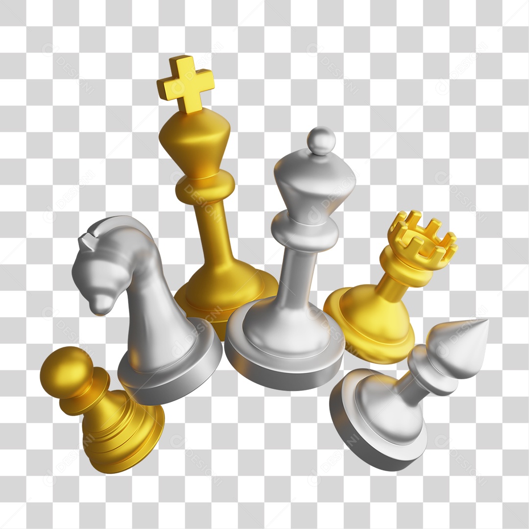 Peças de Xadrez Tabuleiro PNG Transparente