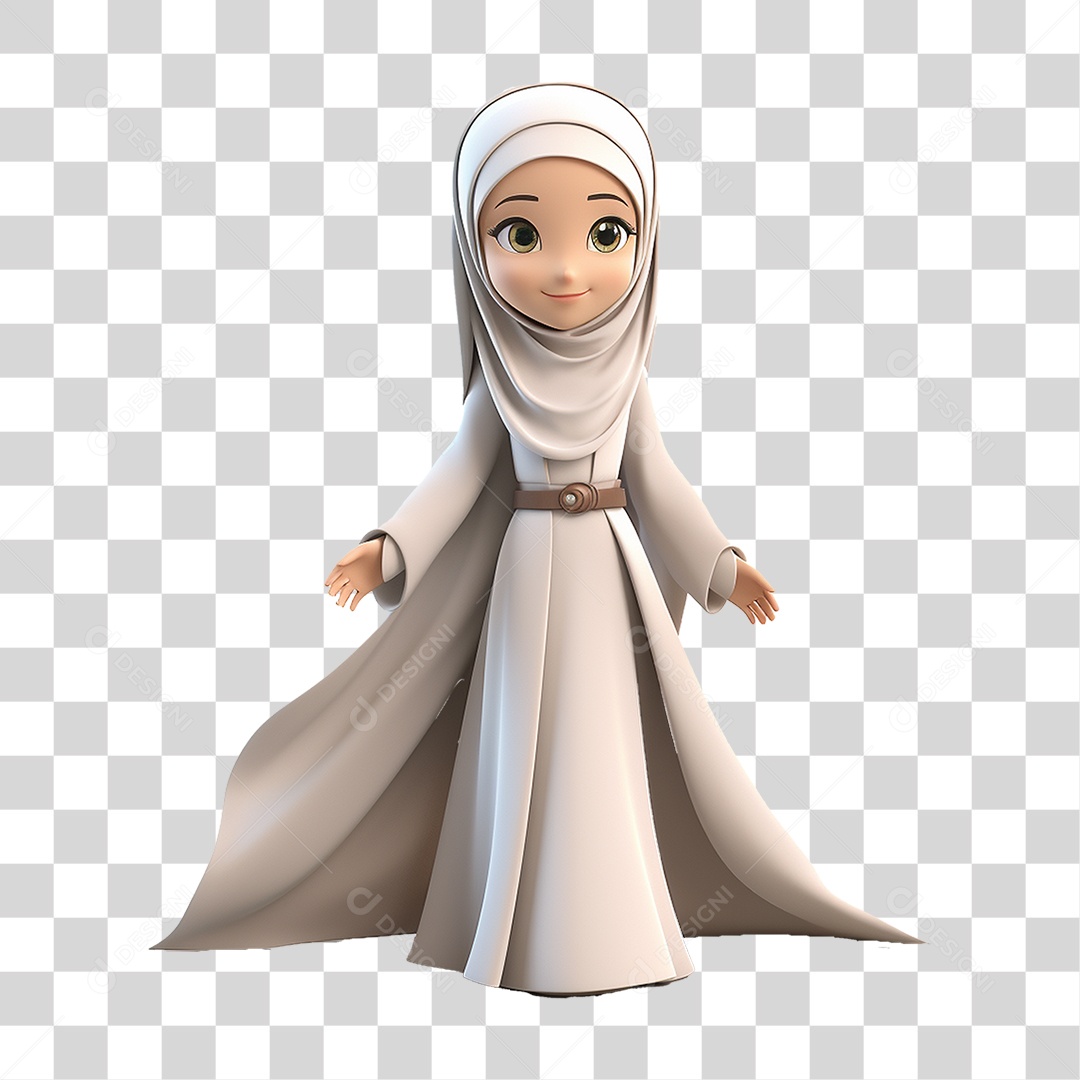 Garota Muçulmana PNG Transparente