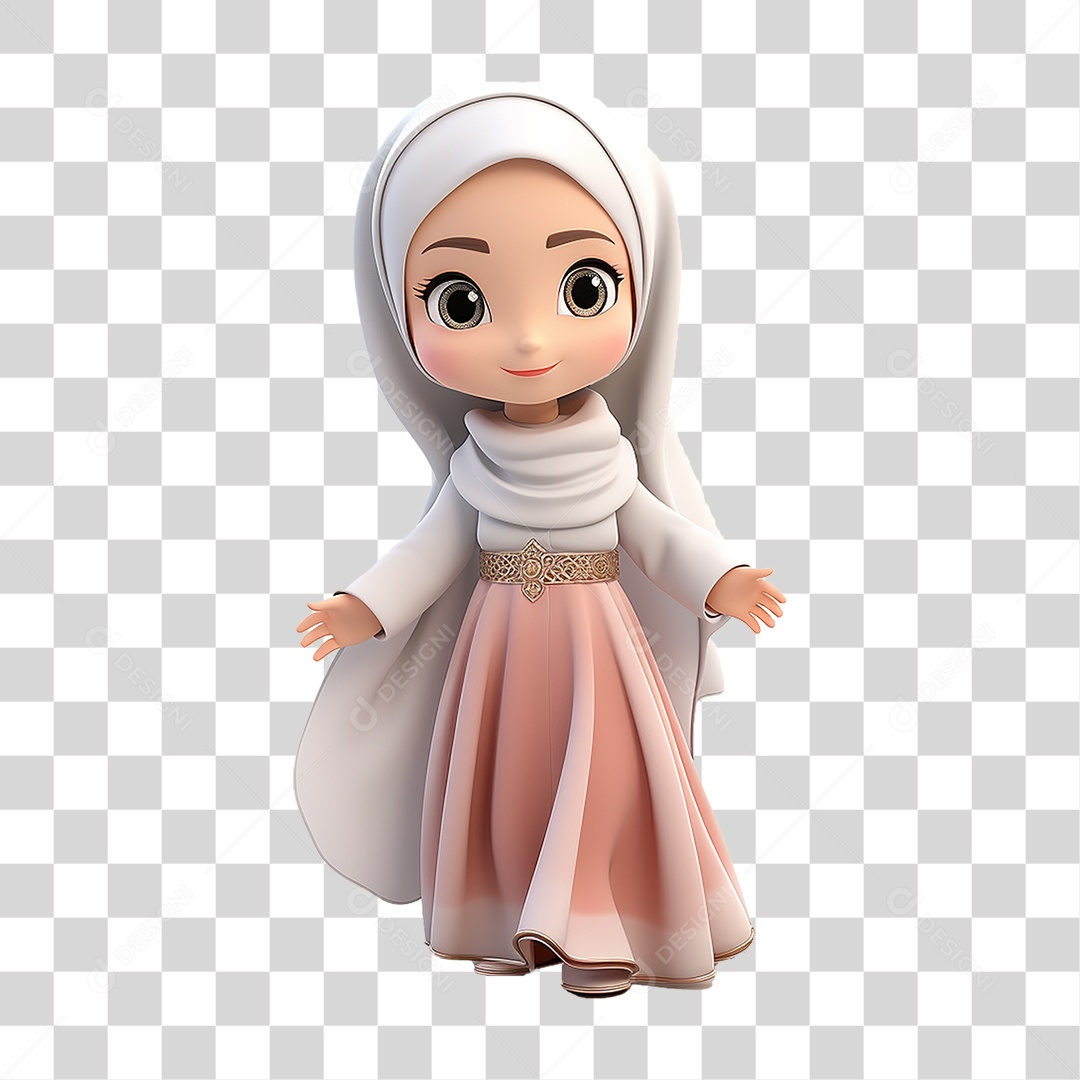 Garota Muçulmana PNG Transparente