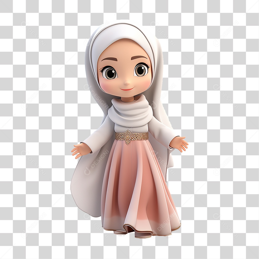Garota Muçulmana PNG Transparente