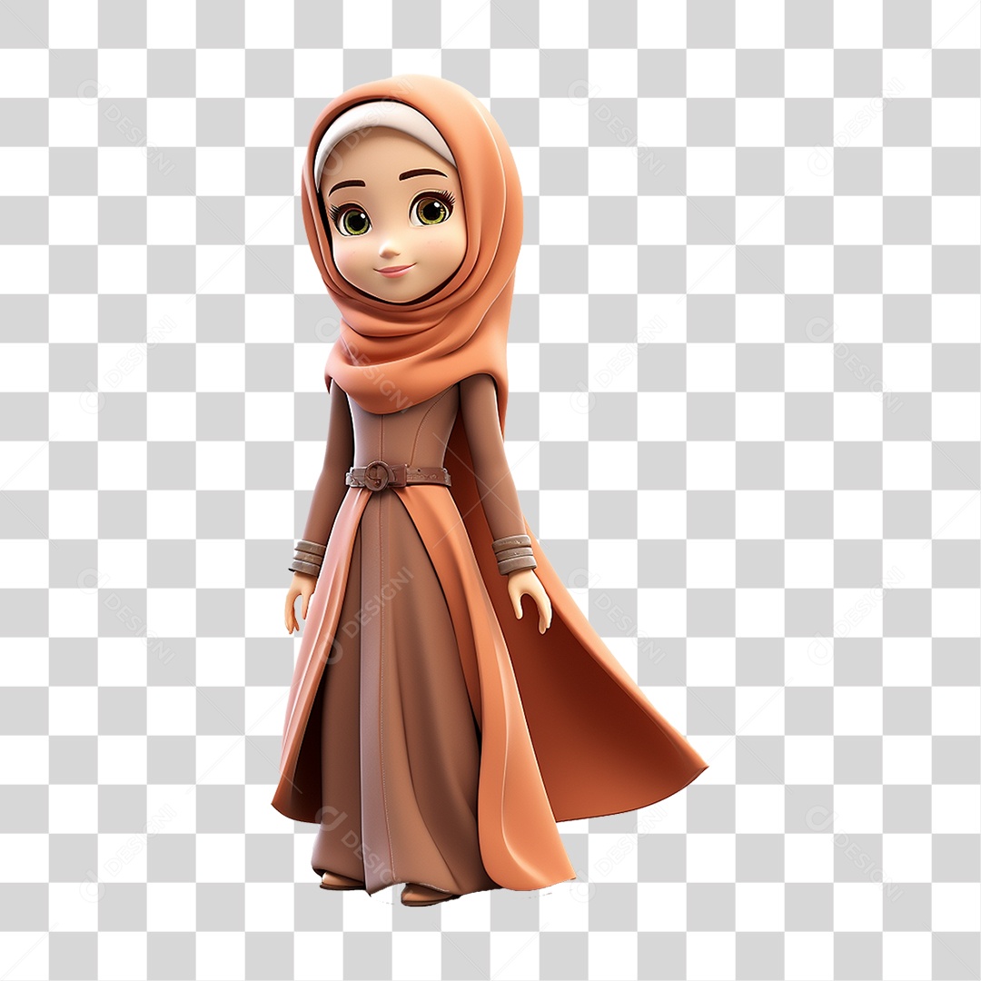 Garota Muçulmana PNG Transparente