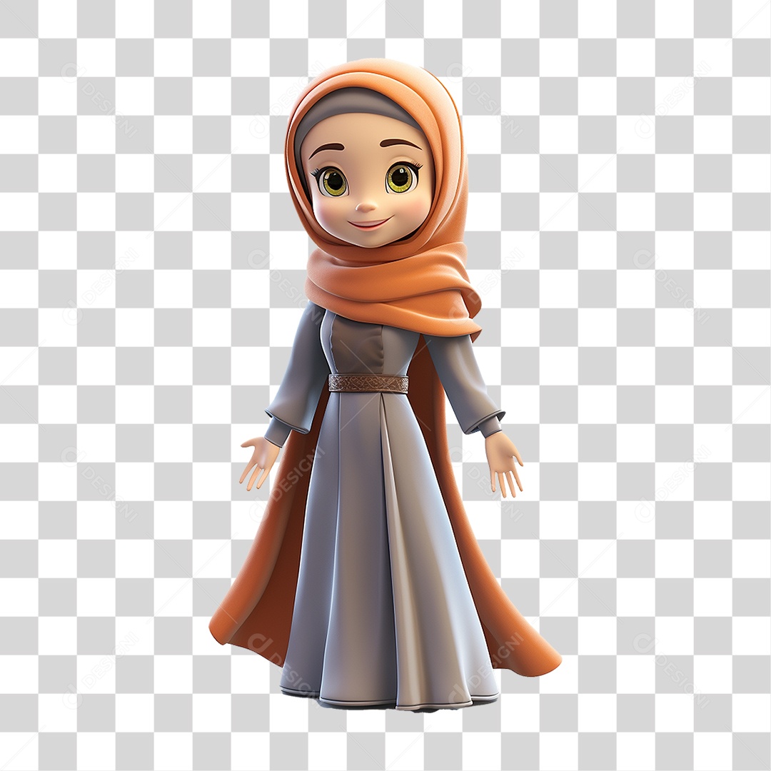 Garota Muçulmana PNG Transparente