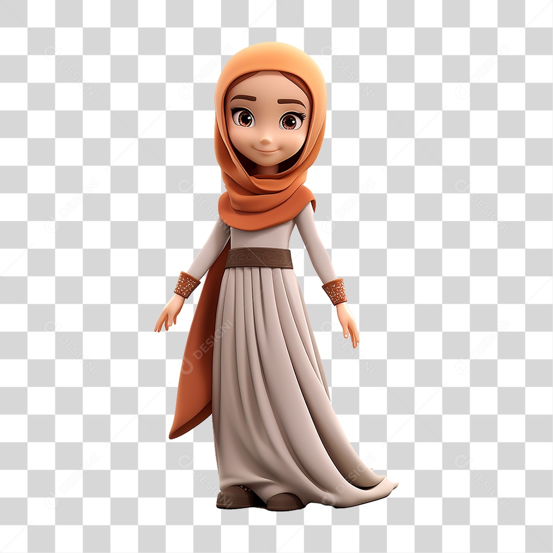 Garota Muçulmana PNG Transparente
