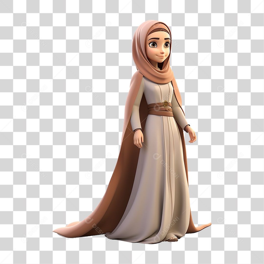 Garota Muçulmana PNG Transparente