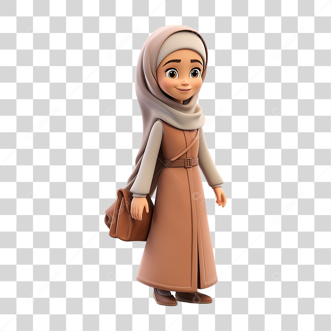 Garota Muçulmana PNG Transparente