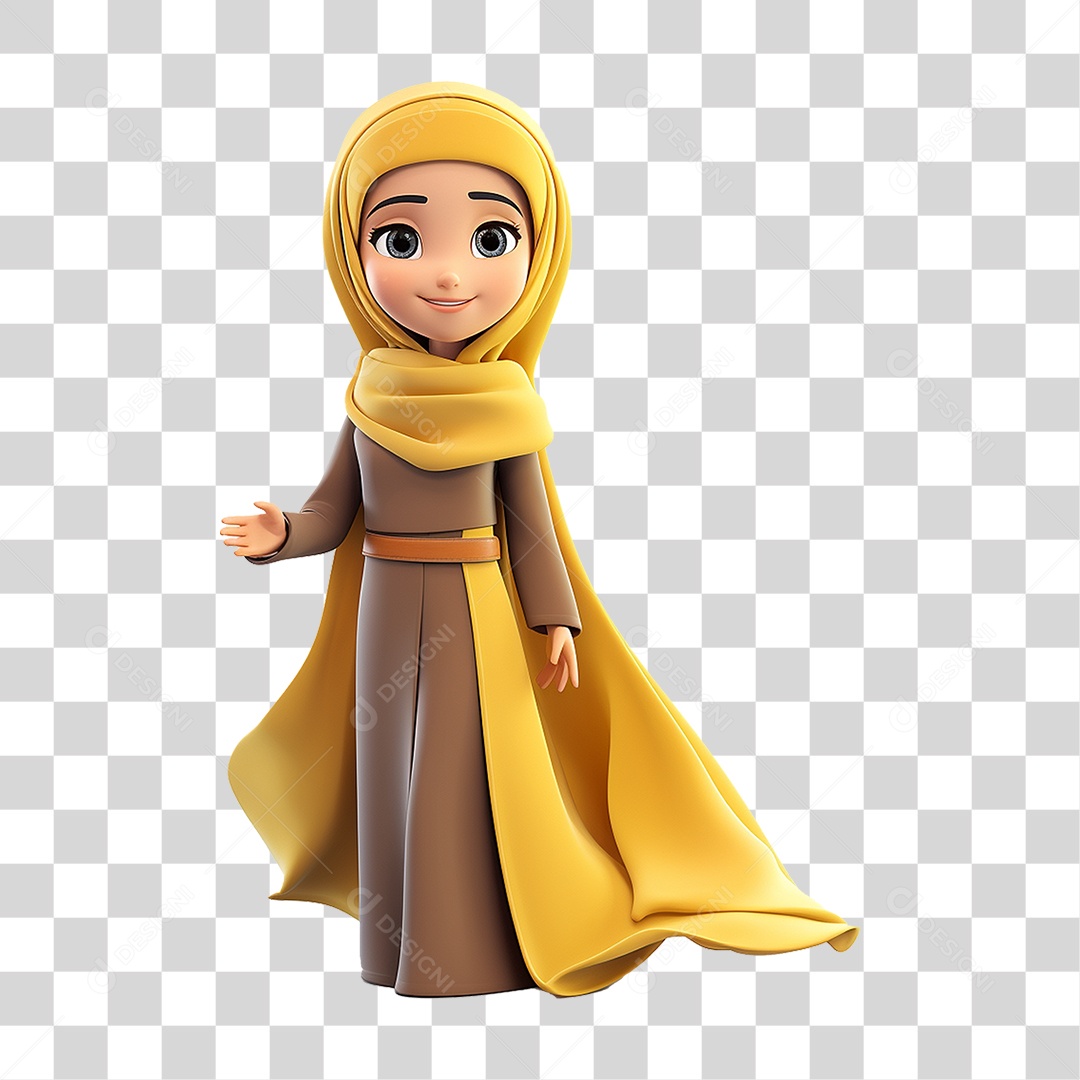 Garota Muçulmana PNG Transparente