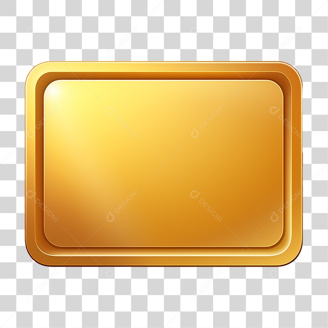 Placa Dourada PNG Transparente