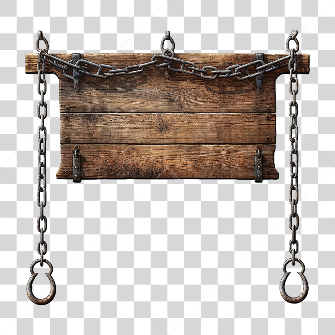 Placa de Madeira Medieval PNG Transparente