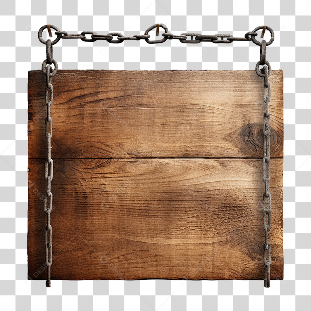 Placa de Madeira Medieval PNG Transparente