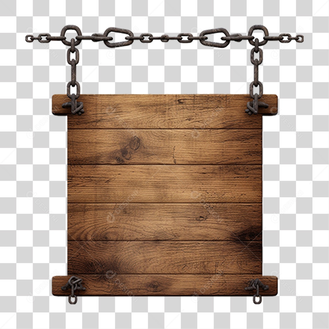 Placa de Madeira Medieval PNG Transparente