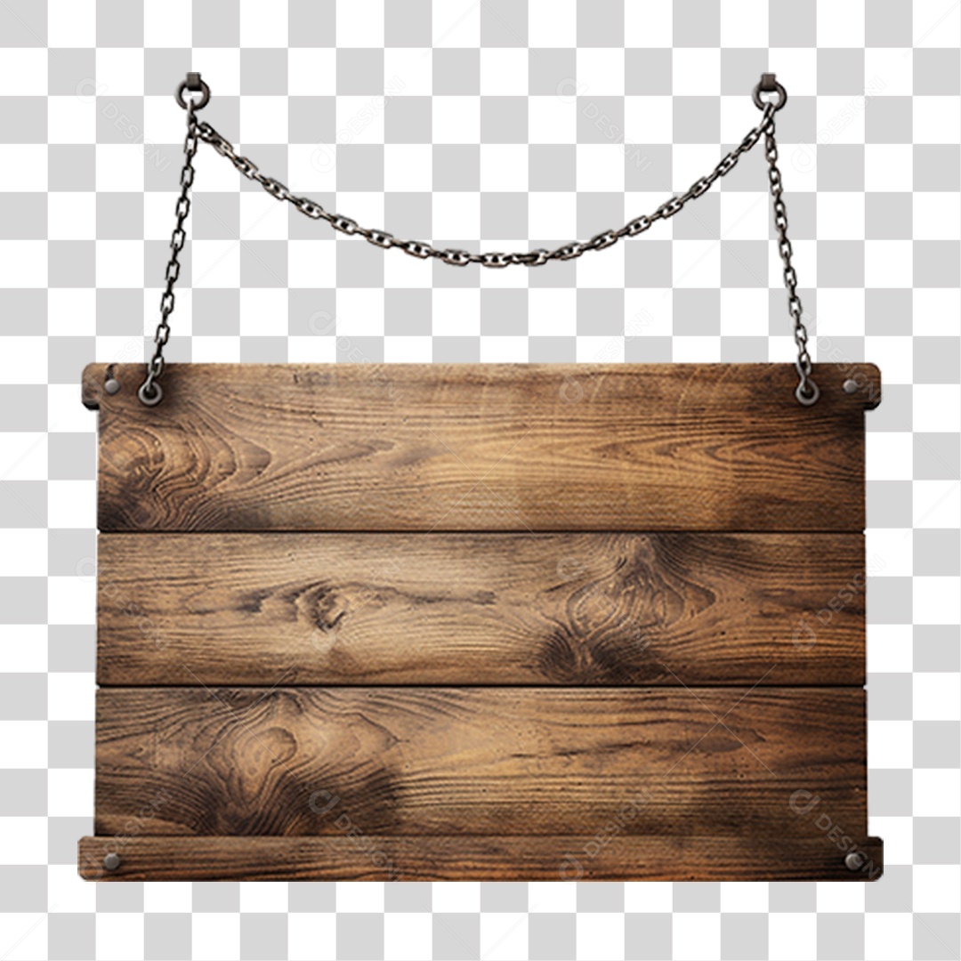 Placa de Madeira Medieval PNG Transparente