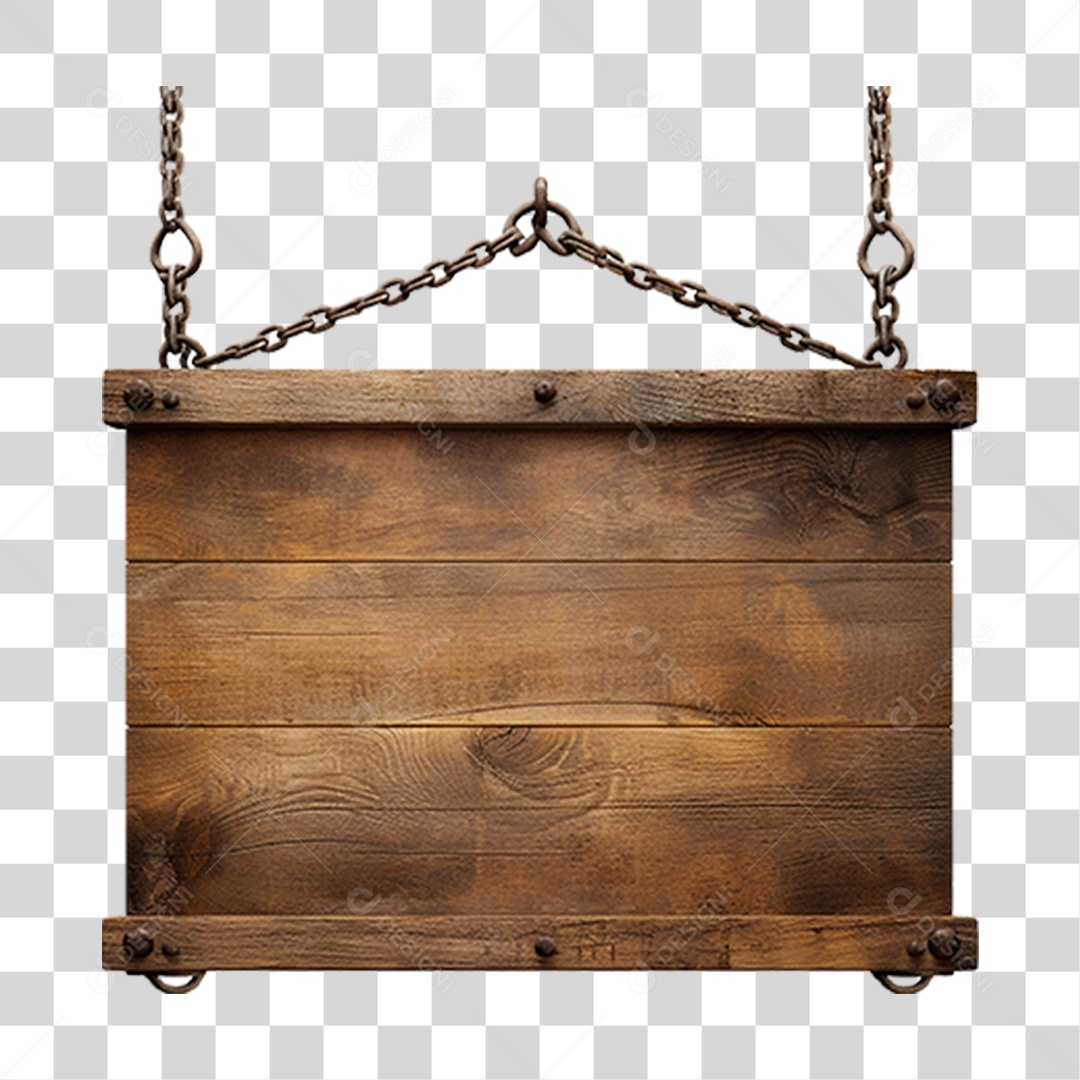 Placa de Madeira Medieval PNG Transparente