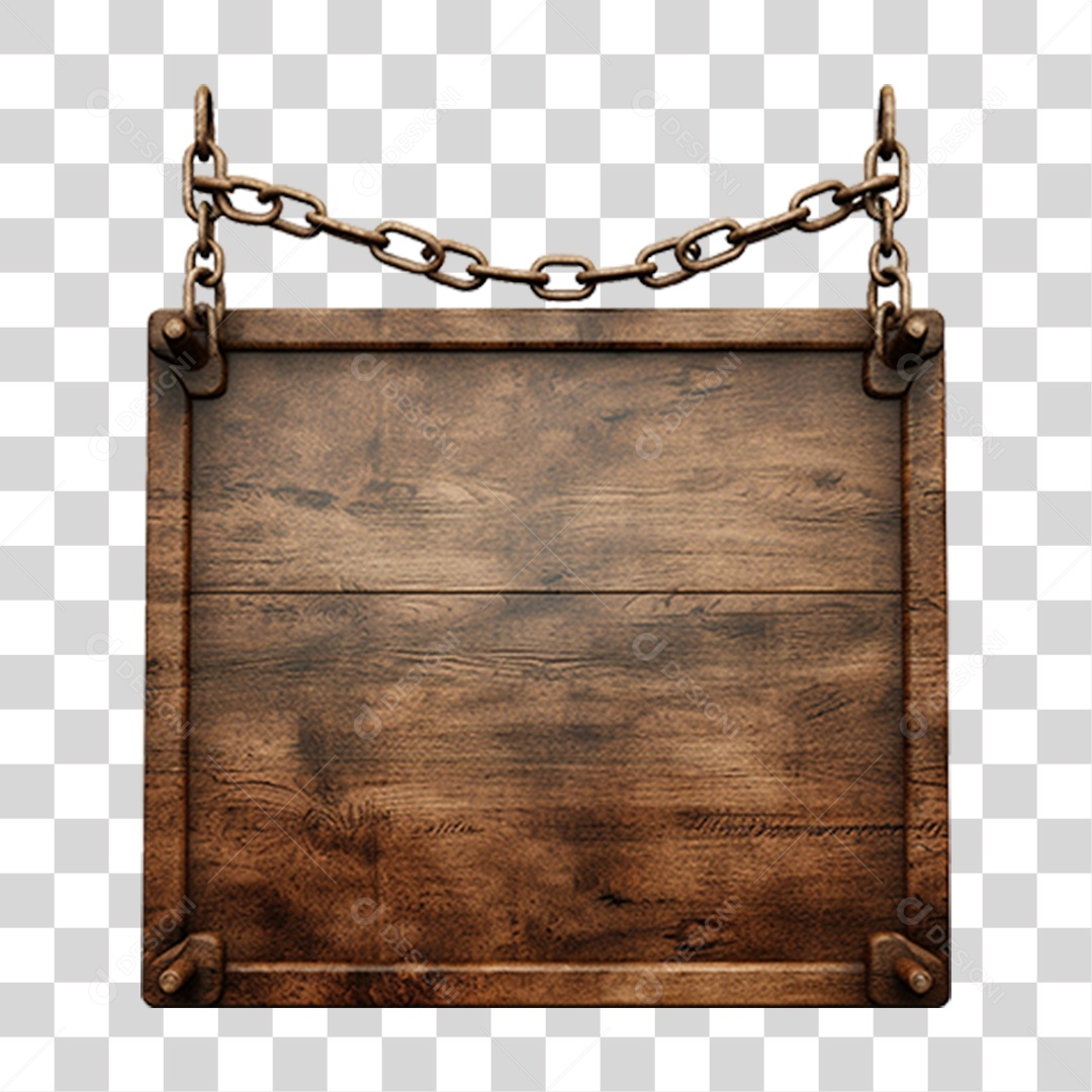 Placa de Madeira Medieval PNG Transparente