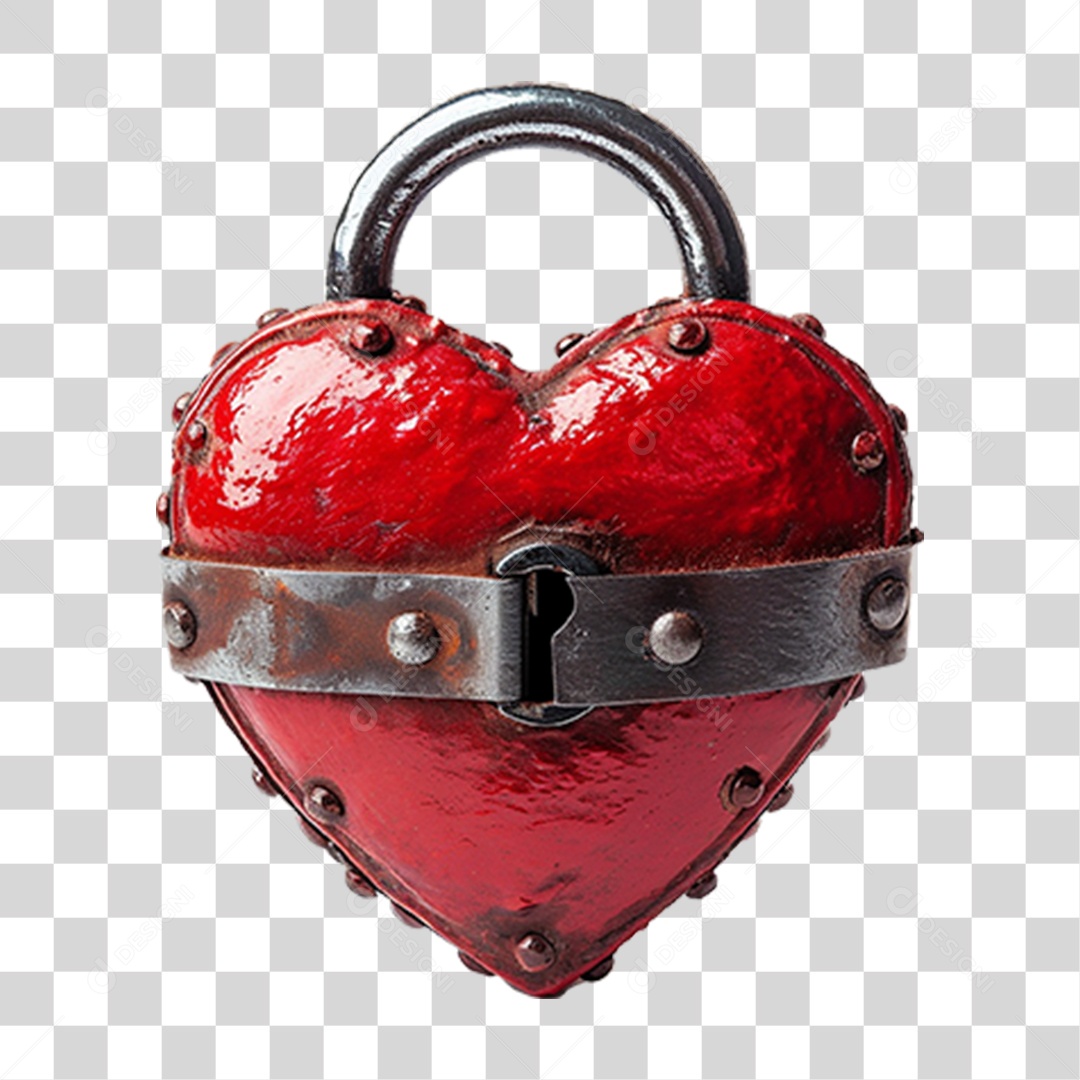 Cadeado de Coração PNG Transparente