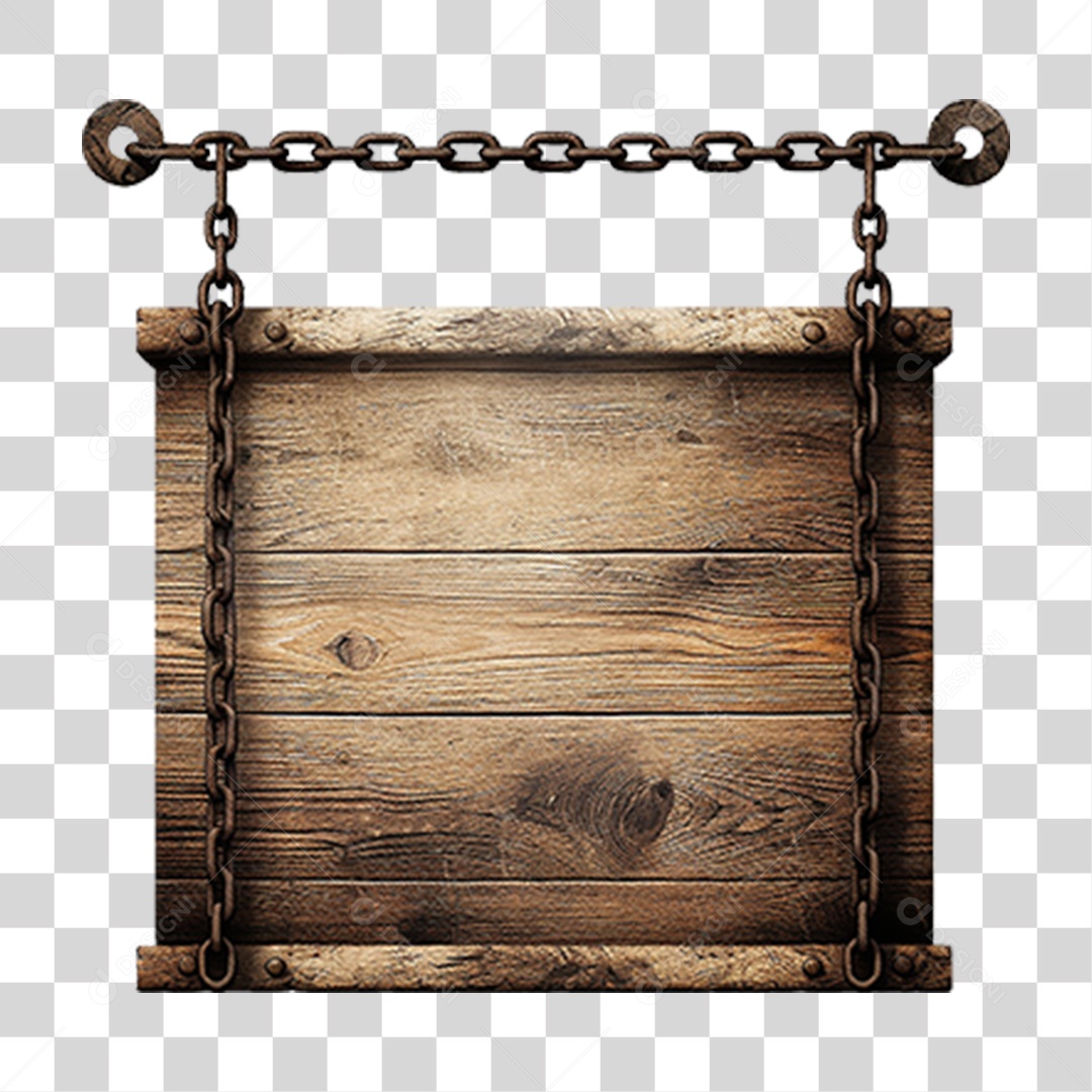 Placa de Madeira Medieval PNG Transparente