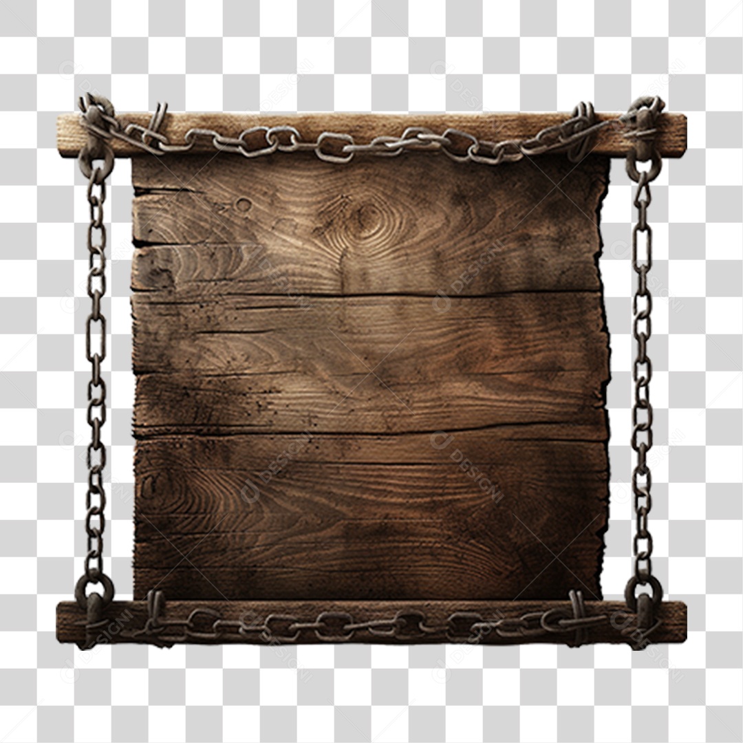 Placa de Madeira Medieval PNG Transparente