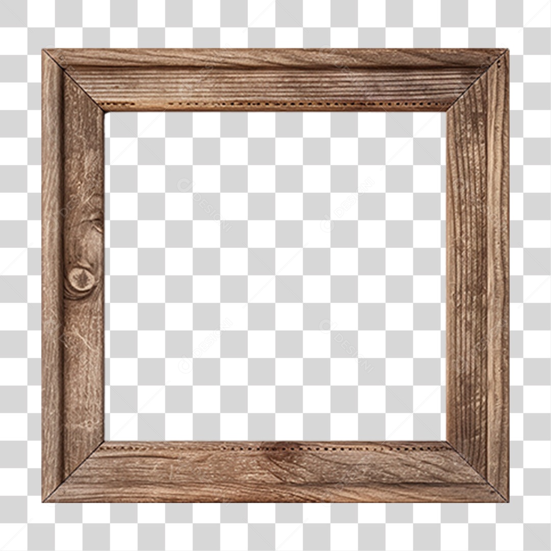 Moldura de Madeira Rústica PNG Transparente