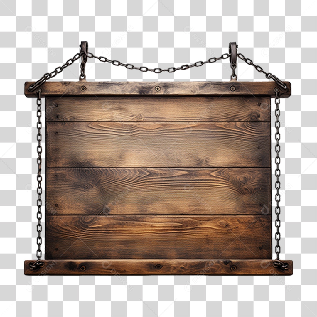 Placa de Madeira Medieval PNG Transparente