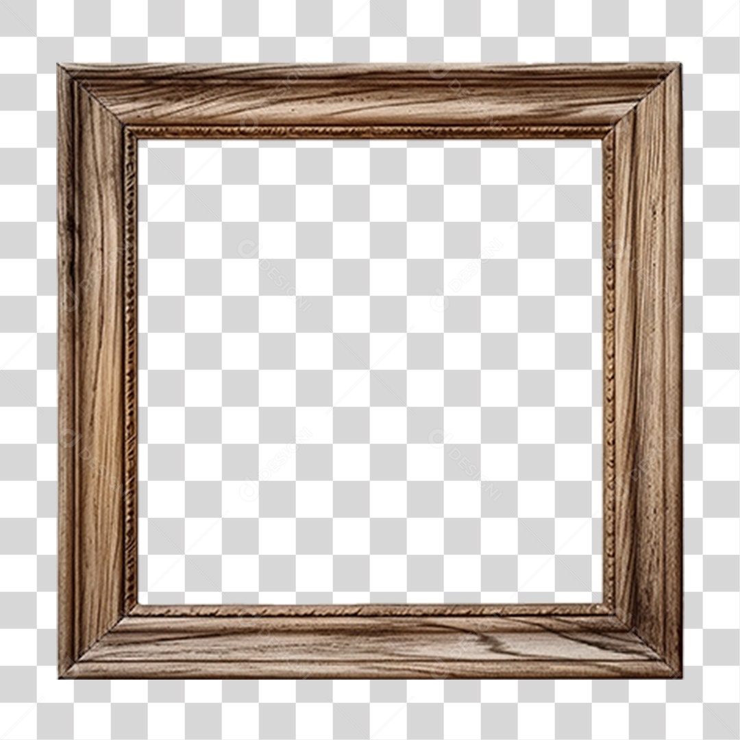 Moldura de Madeira Rústica PNG Transparente