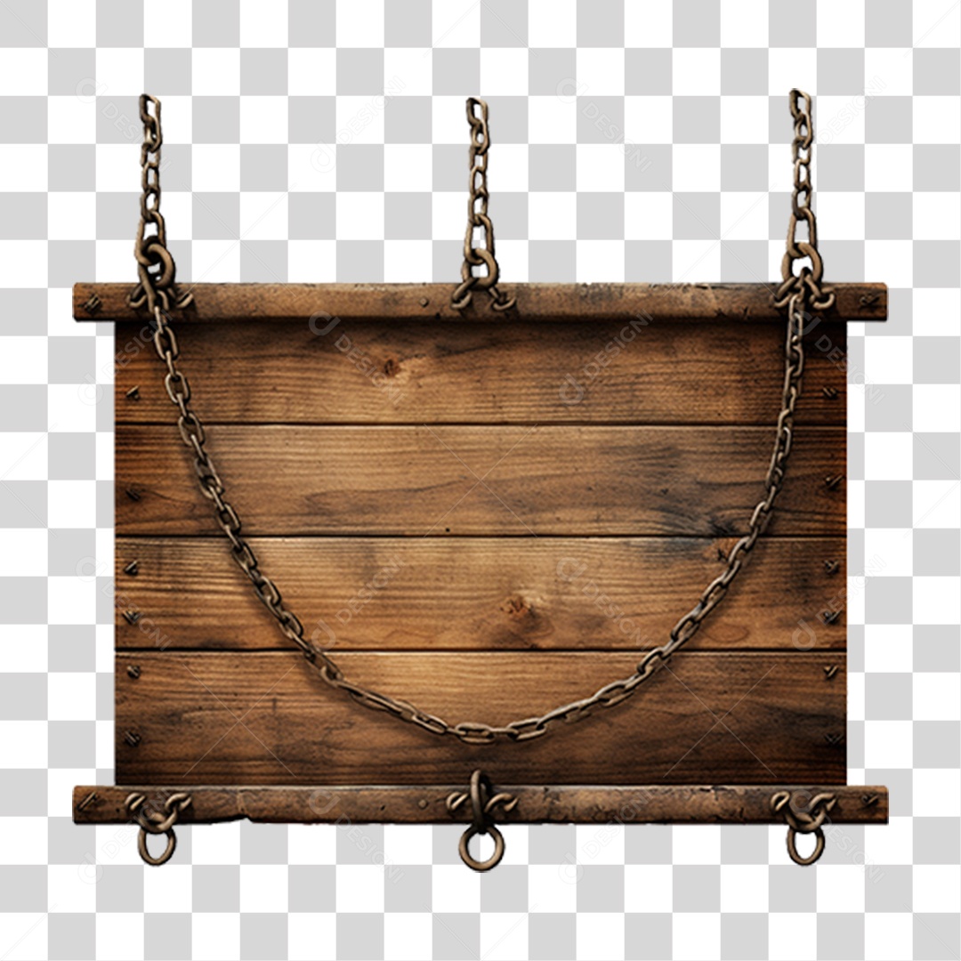 Placa de Madeira Medieval PNG Transparente