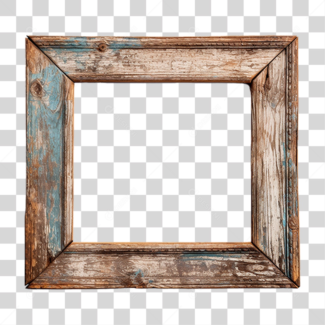 Moldura de Madeira Rústica PNG Transparente