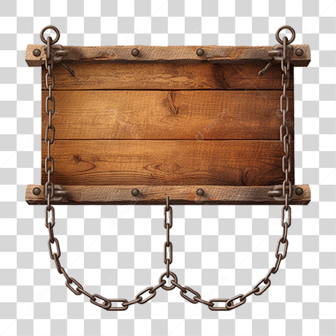 Placa de Madeira Medieval PNG Transparente