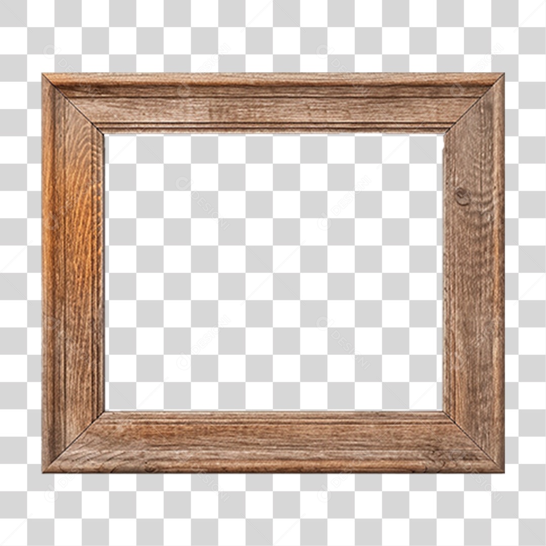 Moldura de Madeira Rústica PNG Transparente